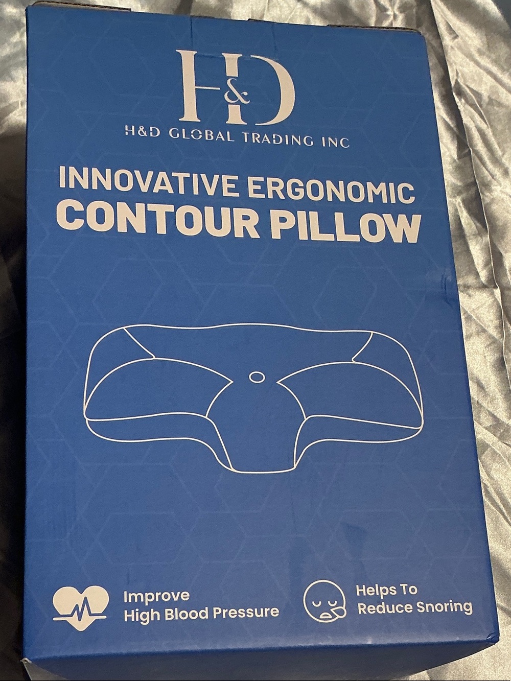 H&D Innovative Ergonomic Contour Pillow - Blue